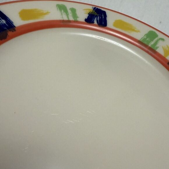 HOMER LAUGHLIN Sardinia Pattern 2x Dinner Salad‎ Plates Restaurant Ware Retired - Picture 4 of 9